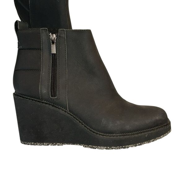 Tom’s Waterproof Black Wedge Ankle Leather/Nylon Boots(Size 8.5) - Picture 8 of 8